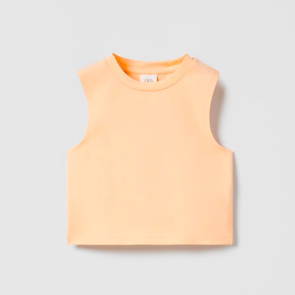 Zara girls boxy tank color peach Size 13-14